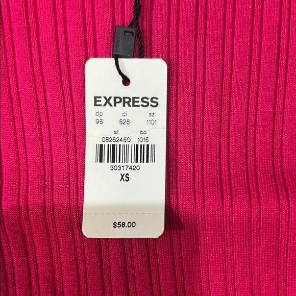 Express Red Ribbed Sweater - Picture 3 of 10